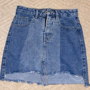 Two toned jean skirt